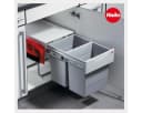 Hailo Einbaumülleimer TR Swing 2x 20 Liter Hellgrau Bild 1