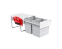 Hailo Einbaumülleimer TR Swing 2x 20 Liter Hellgrau Bild 2