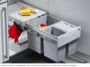 Hailo Mülleimer 35 l hellgrau mit Bio-Deckel Bild 3