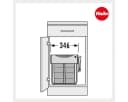 Hailo Einbaumülleimer Raumspar Tandem 40L grau/silber Bild 4