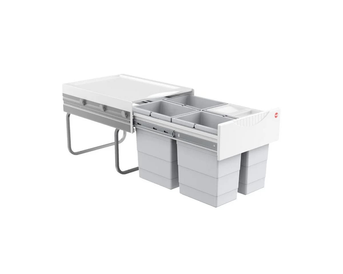 Hailo Einbaumülleimer 3643141 TR Swing Grau Metall - Bild 2