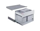 Hailo Einbaumülleimer Raumspar-Tandem-S-plus 3-fach 29L grau/silber Bild 2