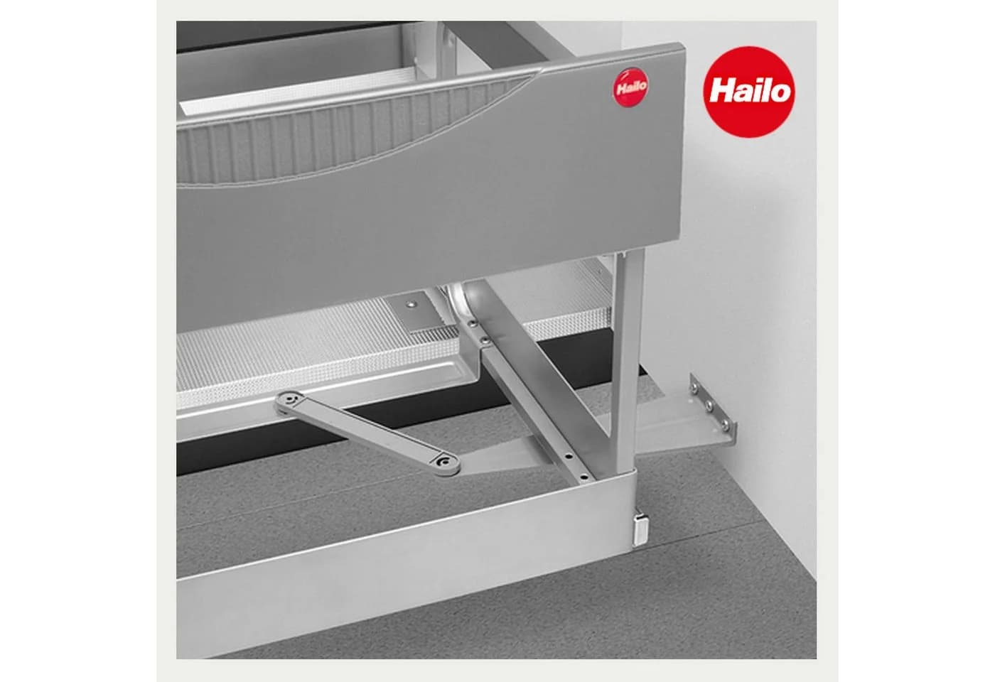 Hailo Einbaumülleimer Raumspar-Tandem-S-plus 3-fach 29L grau/silber - Bild 4