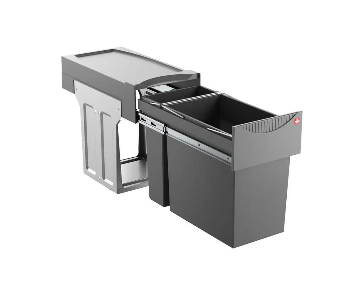 Hailo Einbaumülleimer AS Tandem 24/7 Grau/Silber - Bild 4