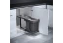 Hailo Einbaumülleimer AS Solo 20 Manual Grau Vollauszug Bild 2