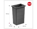 Hailo Einbaumülleimer Inneneimer 8L dunkelgrau mit 2 Henkeln Bild 3