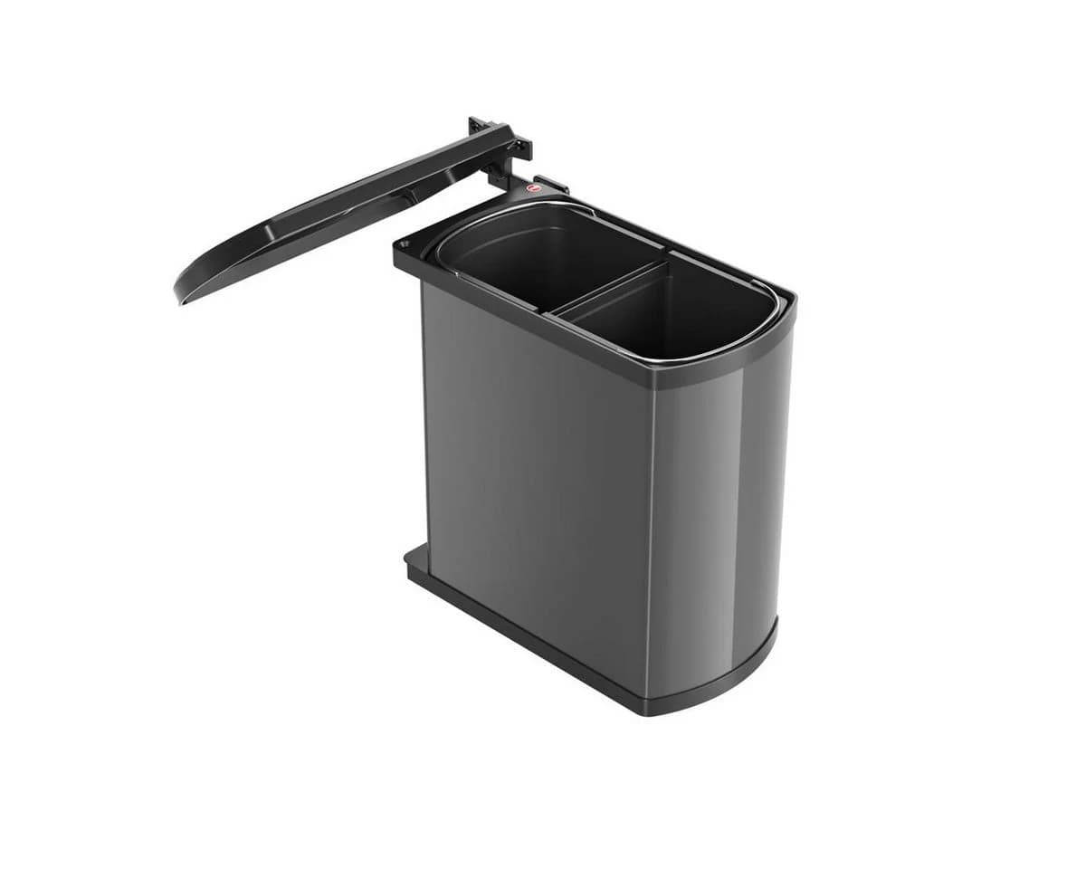 Hailo Einbaumülleimer MF Swing Duo 16 Liter dunkelgrau - Bild 2