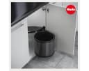 Hailo Einbaumülleimer Mono 12 Liter Schwenk Dunkelgrau Schwarz Bild 3