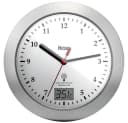 Mebus Funk-Wanduhr 41124 Weiß Schwarz Feuchtraumgeeignet mit Thermometer Bild 2