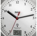 Mebus Funk-Wanduhr 41124 Weiß Schwarz Feuchtraumgeeignet mit Thermometer Bild 4