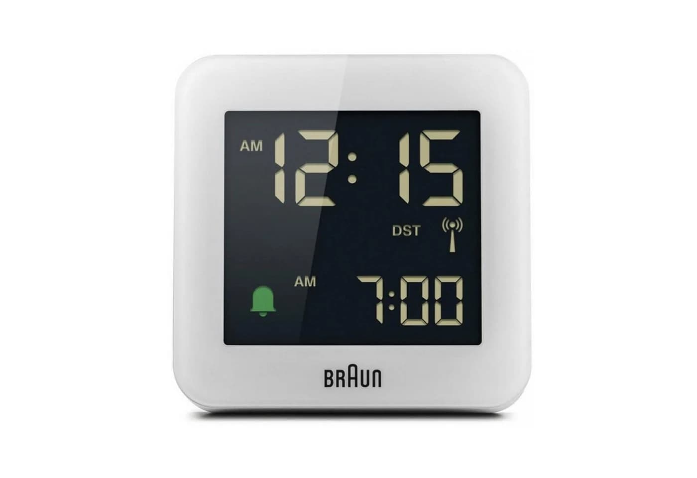 Braun Wecker BC09-DCF Funkwecker Weiß mit Hintergrundbeleuchtung