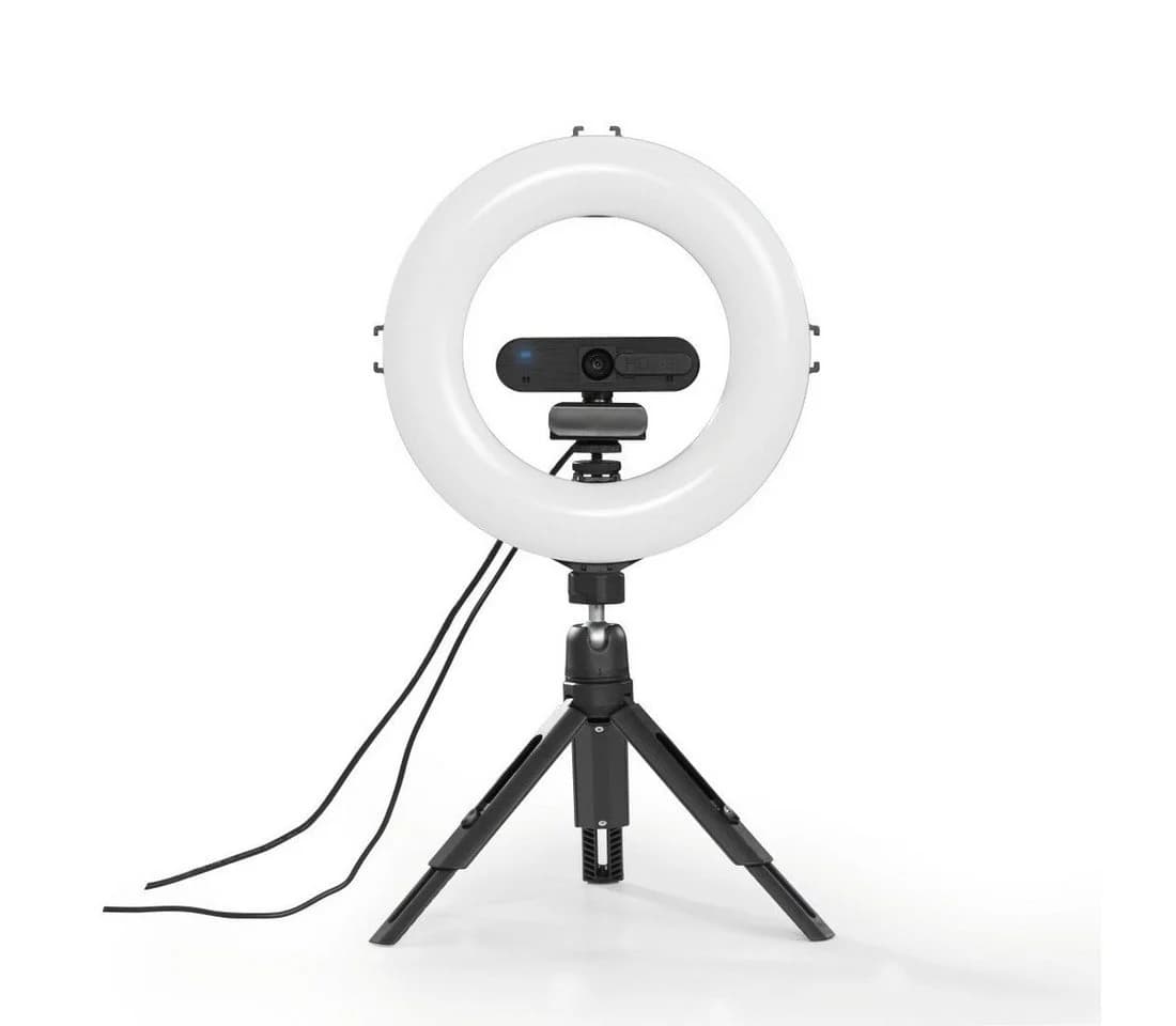 Hama LED-Ringleuchte mit Stativ & Smartphone-Halterung Schwarz