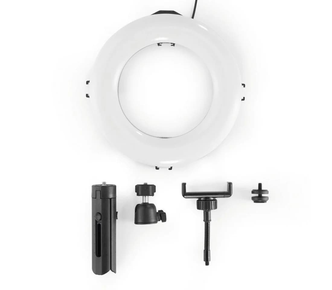 Hama LED-Ringleuchte mit Stativ & Smartphone-Halterung Schwarz - Bild 5