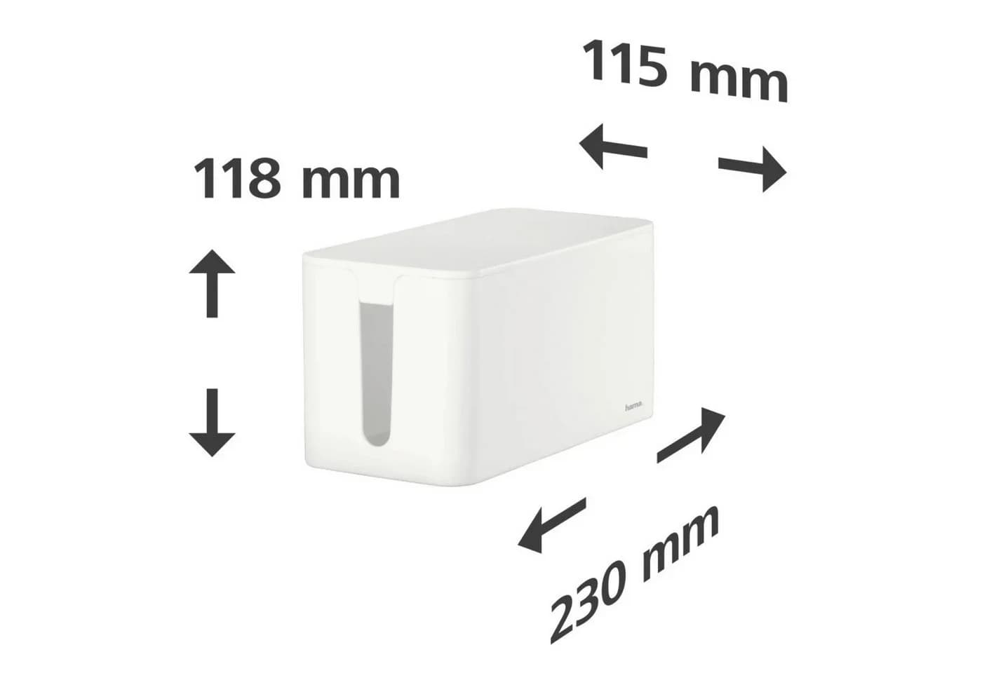 Hama Kabelbox Mini Weiß Kunststoff Kabelmanager Ladebox - Bild 4