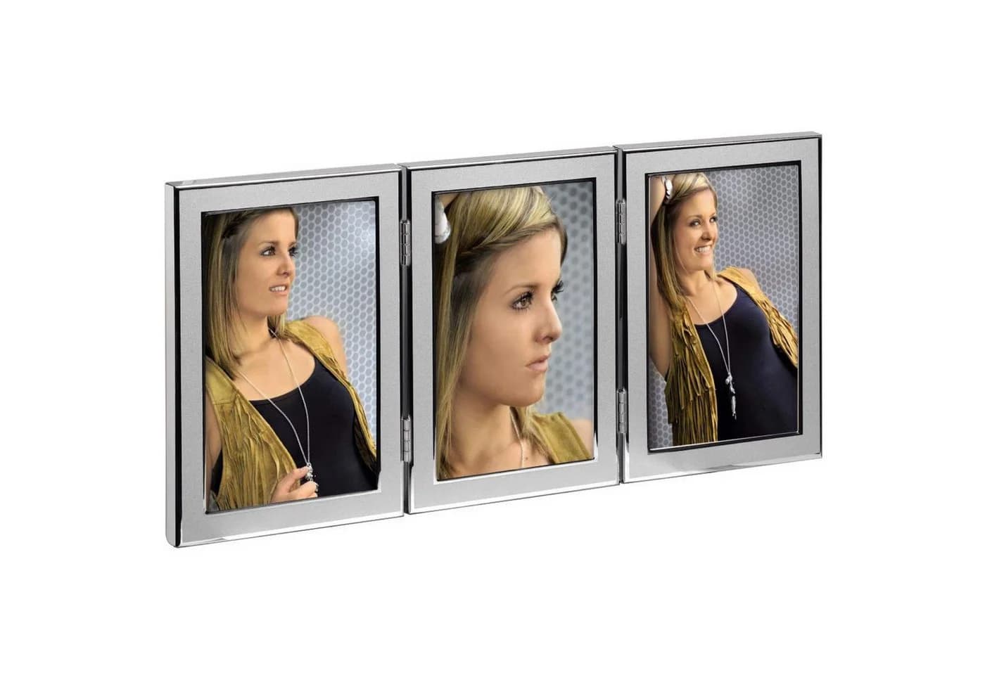 Hama Bilderrahmen Collage Portrait-Rahmen Alu Silber 3x 13x18 - Bild 2