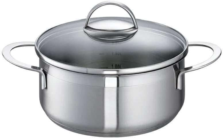 Schulte-Ufer Bratentopf Wave Silber Induktion 16cm