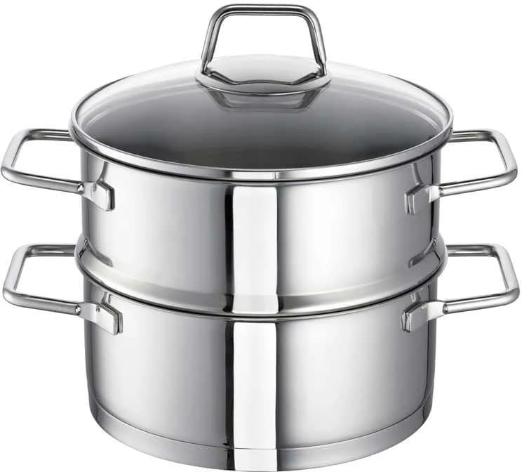 Schulte-Ufer Dampfgartopf Wega Silber Edelstahl 16 cm Induktion