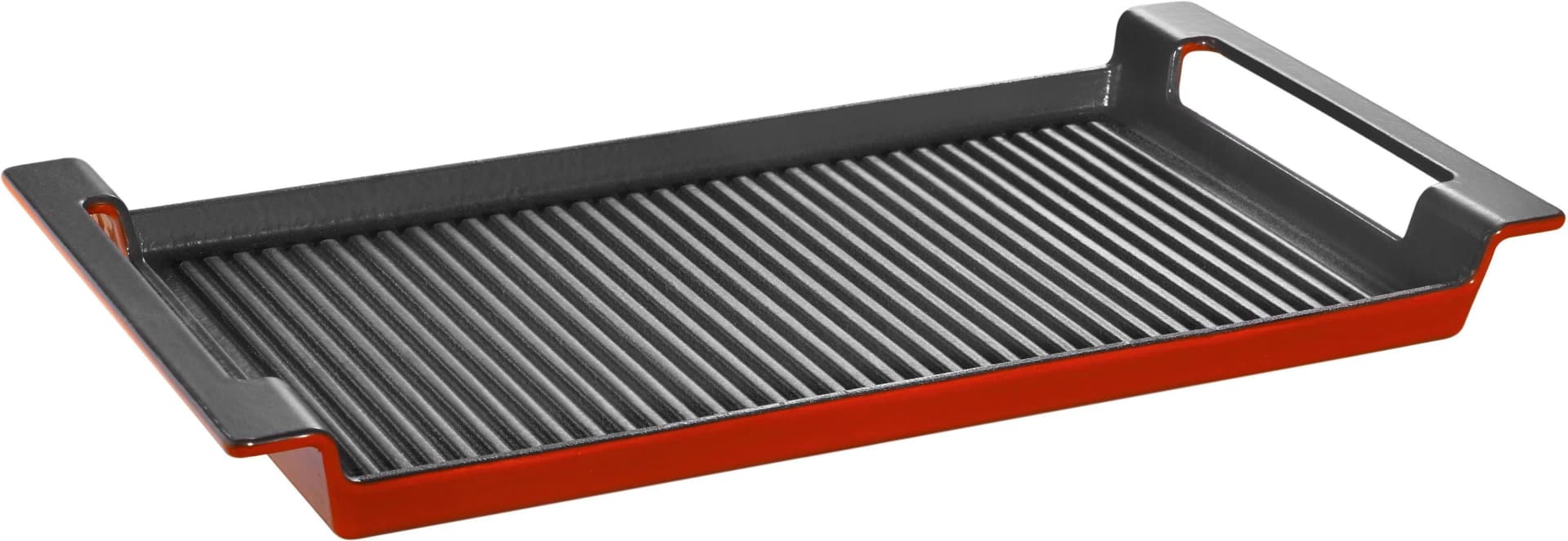 Grillplatte SCHULTE-UFER Rustika Rot/Schwarz Gusseisen Grillroste Induktion