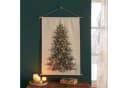Frank Flechtwaren LED Wanddeko "Christbaum" aus Stoff Beige/Weiß Bild 1