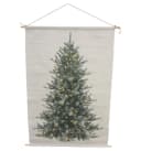 Frank Flechtwaren LED Wanddeko "Christbaum" aus Stoff Beige/Weiß Bild 2