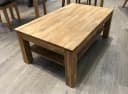 ELFO Couchtisch Eiche Massiv 115 cm mit Schubkasten Bild 3