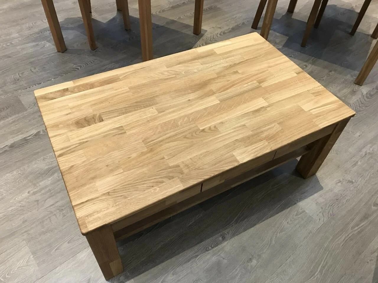 ELFO Couchtisch Eiche Massiv 115 cm mit Schubkasten - Bild 5