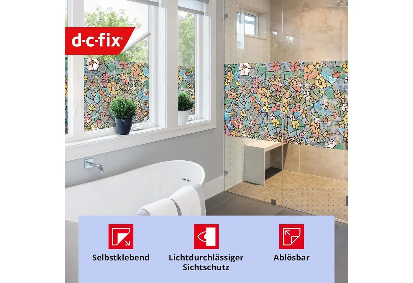 d-c-fix Fensterfolie Sichtschutzfolie selbstklebend 200x45cm - Bild 4