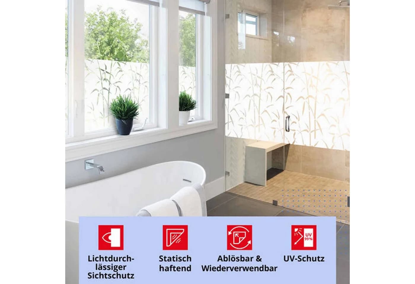 d-c-fix Fensterfolie Bambus Motiv Sichtschutzfolie selbsthaftend - Bild 3