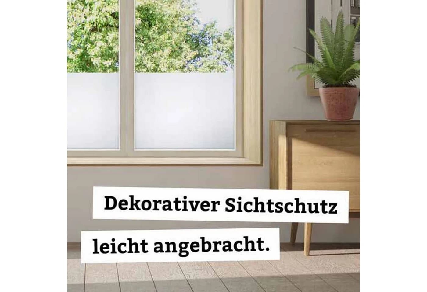 d-c-fix Fensterfolie Frost Sichtschutzfolie selbsthaftend Weiss