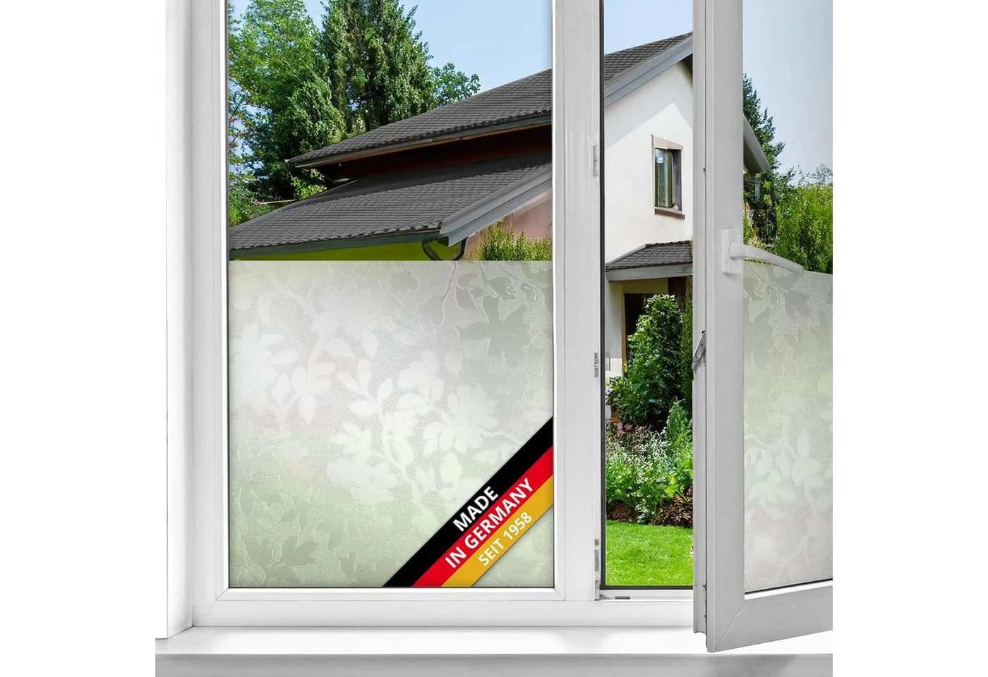 Dekorative Fensterfolie Blumenmuster 150x90 cm - Bild 2