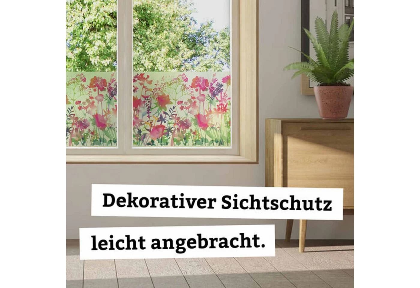 d-c-fix Fensterfolie Blumen Sichtschutzfolie selbsthaftend Deko Folie für Fenster innen