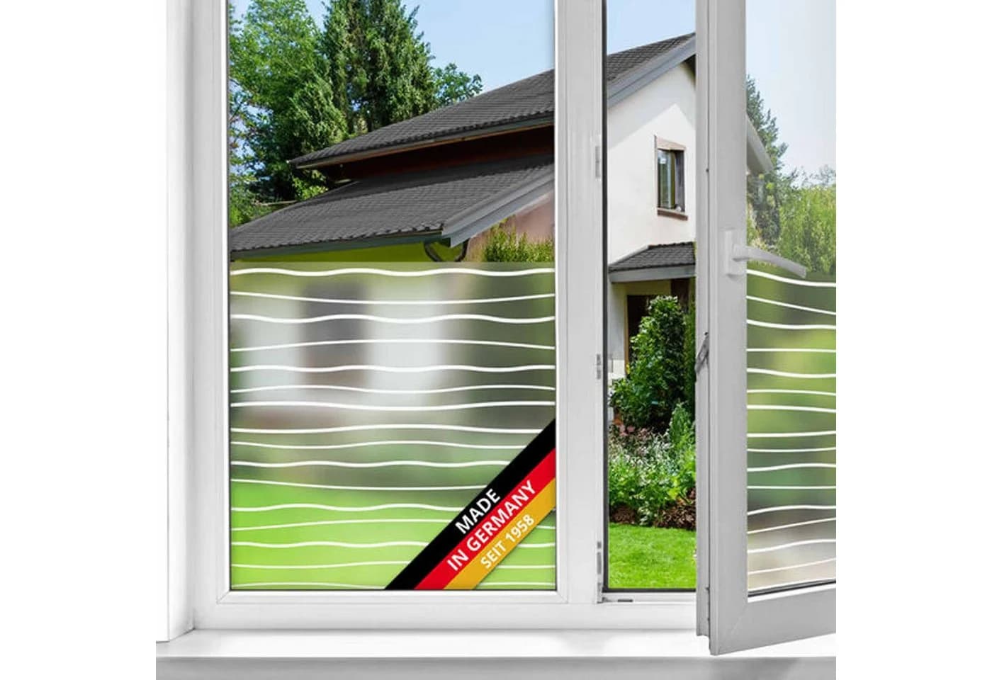 d-c-fix Sichtschutzfolie Waves Statisch Haftend Fenster Deko - Bild 2