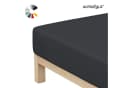 Schlafgut Mako-Jersey Spannbetttuch Grau Jersey Rundumgummi Bild 2