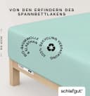 Schlafgut Spannbettlaken Bio-Baumwolle Blau 180-200x200-220 cm Bild 2