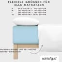 Schlafgut Spannbettlaken Bio-Baumwolle Jersey Blau Light 180-200x200-220 cm Bild 5