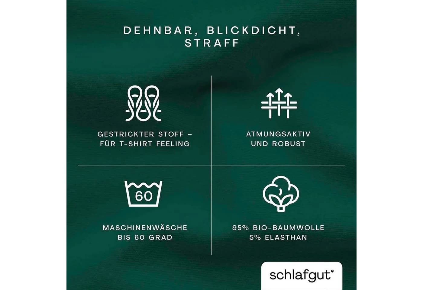 Schlafgut Spannbettlaken Pure Topper Bio-Baumwolle Grün Deep - Bild 3