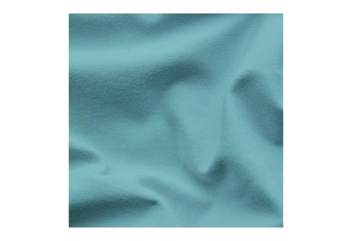 SCHLAFGUT PURE TOPPER Spannbettlaken Bio-Baumwolle Blau