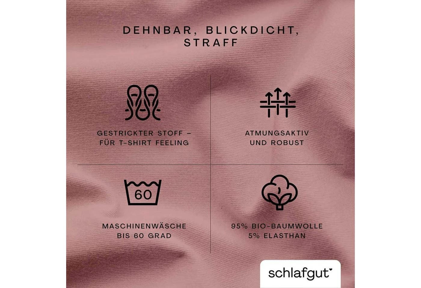 Schlafgut Spannbettlaken Pure Topper Bio-Baumwolle Lila Jersey-Elasthan - Bild 3