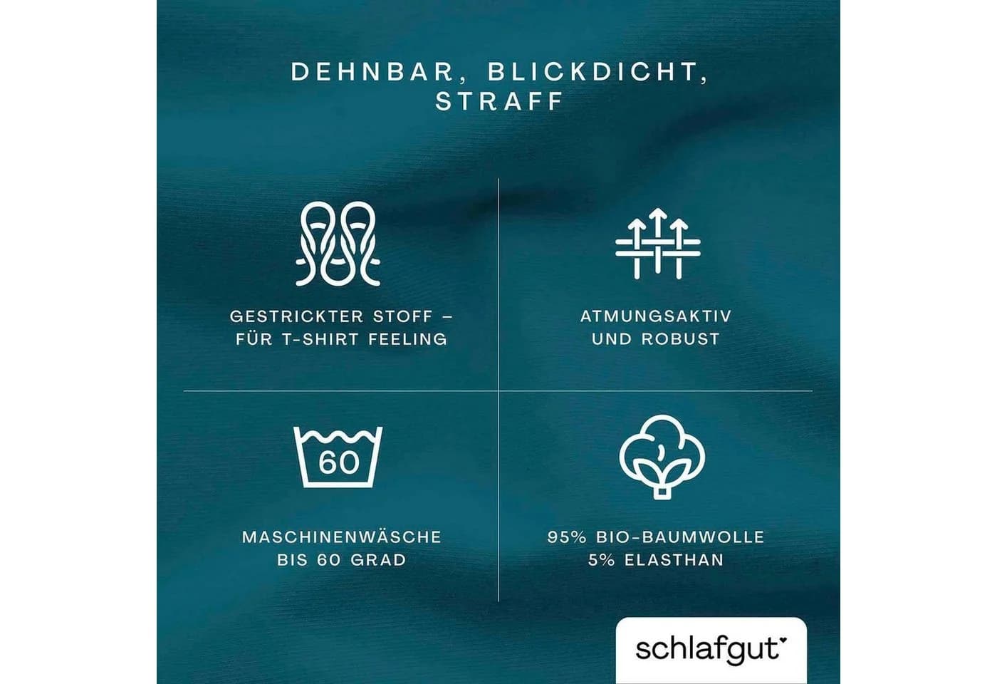 Schlafgut Spannbettlaken Bio-Baumwolle Jersey Elasthan Blau - Bild 3