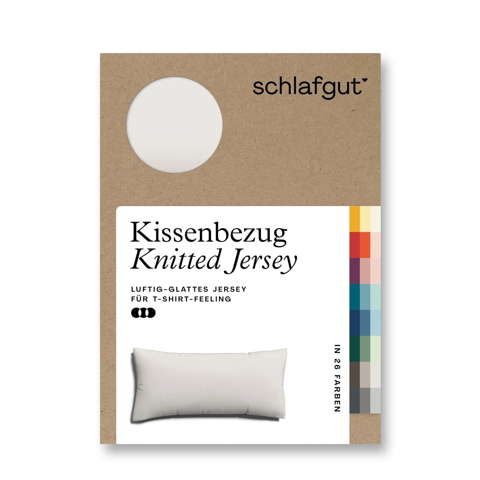 Schlafgut Premium Kissenbezug Jersey Beige 40x80 cm