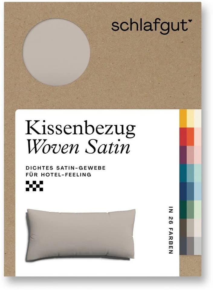 Schlafgut Premium Kissenbezug Woven Satin Beige 40x80cm - Bild 4