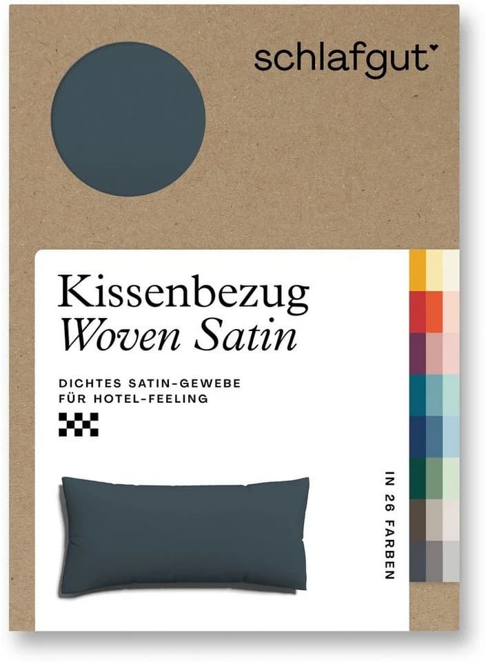 Schlafgut Premium Kissenbezug Woven Satin Grau 40x80cm - Bild 4