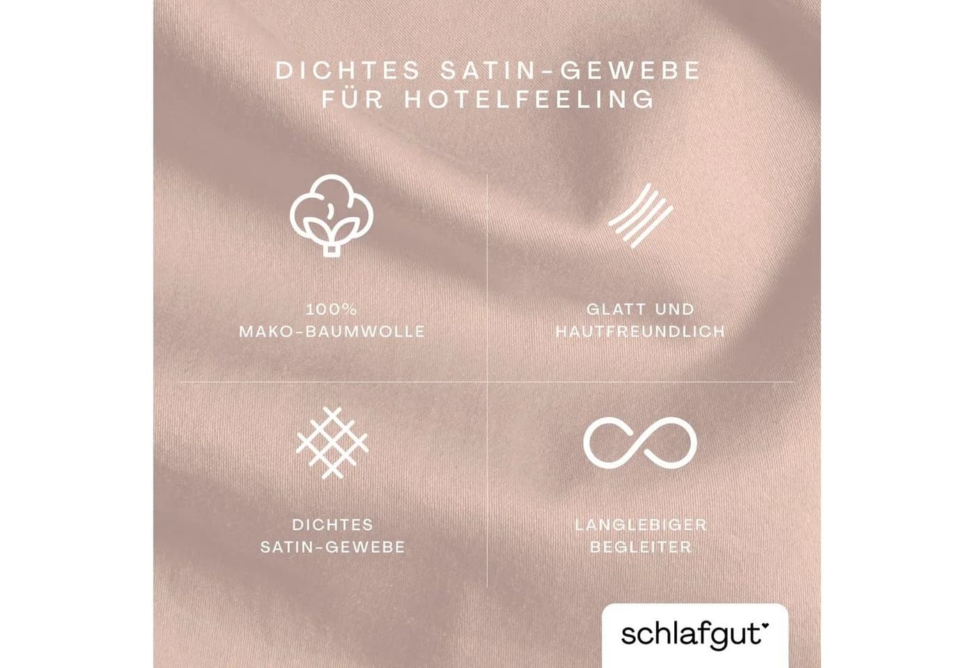 Schlafgut Premium Kissenbezug Woven Satin Lila 80x80cm - Bild 3