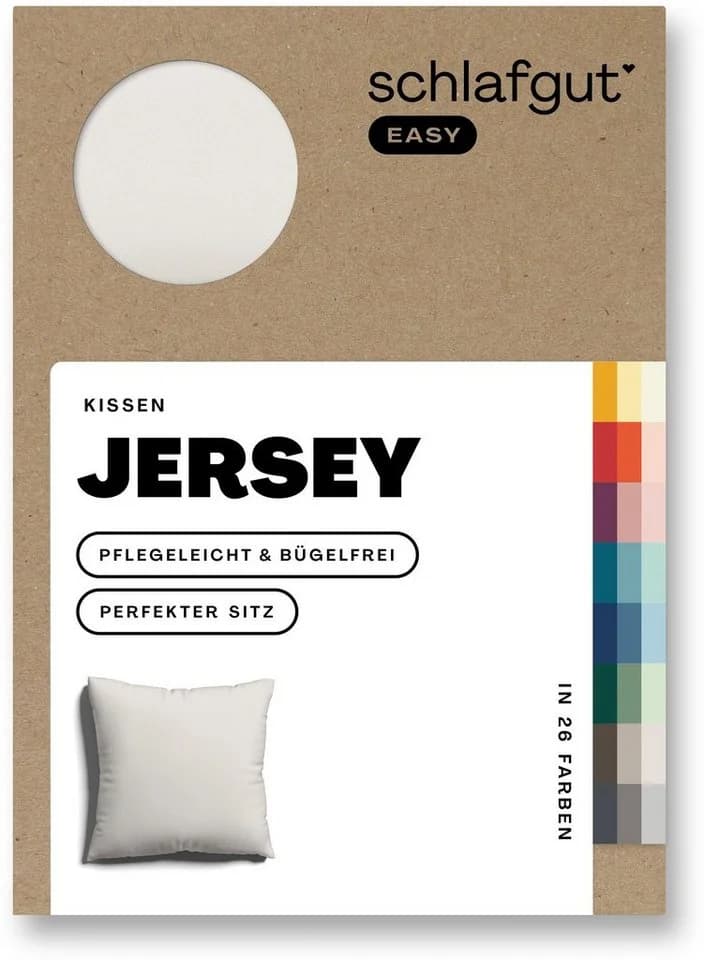 Schlafgut Kissenbezug EASY JERSEY 100% Baumwolle Beige 40x40 cm - Bild 3