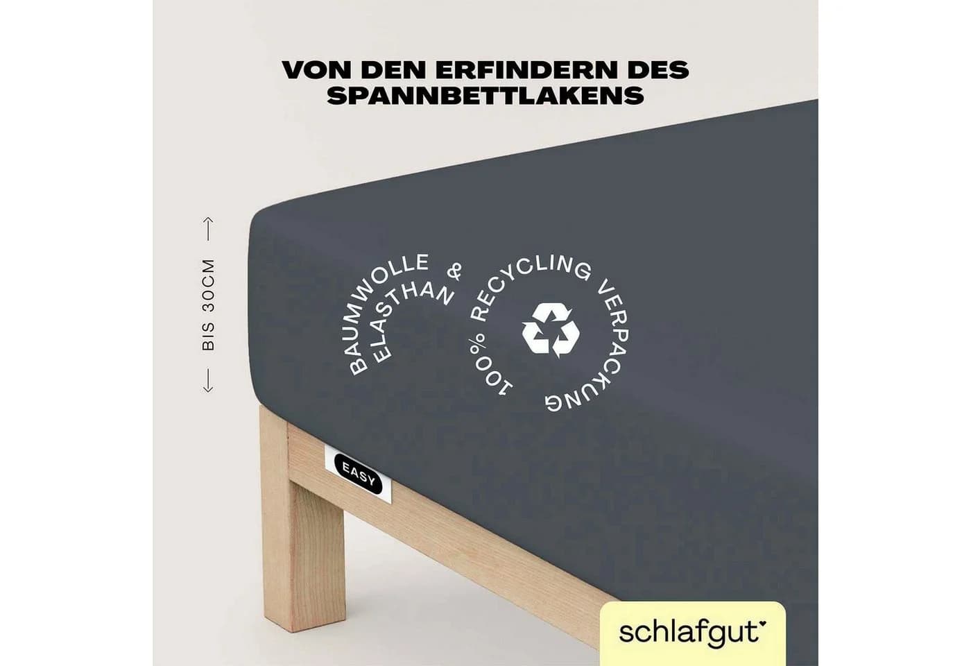 Matheis Spannbettlaken EASY Jersey Grau Deep - Bild 2