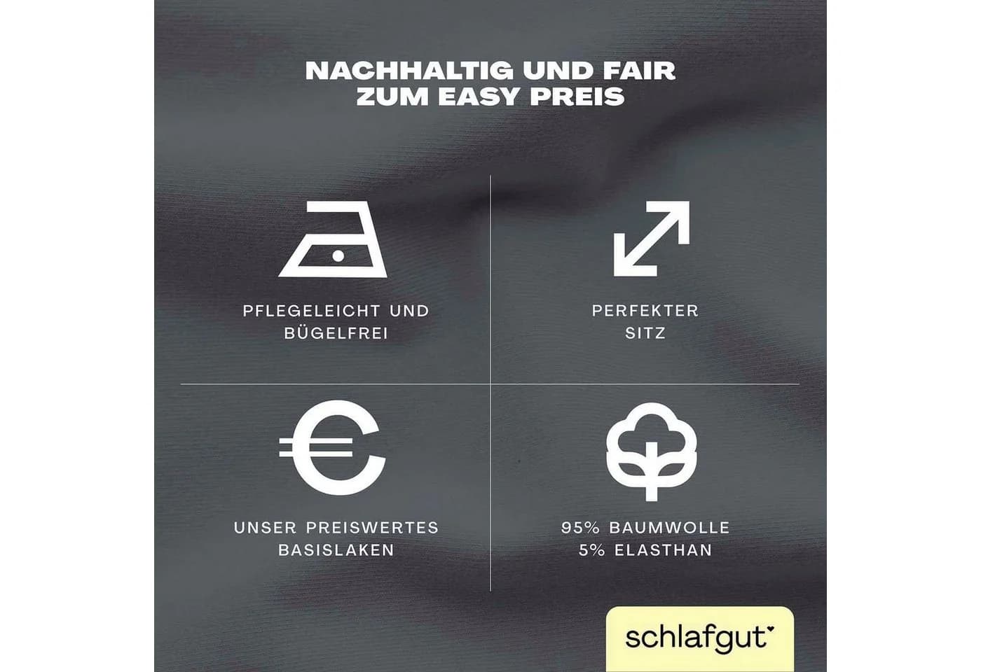 Matheis Spannbettlaken EASY Jersey Grau Deep - Bild 3