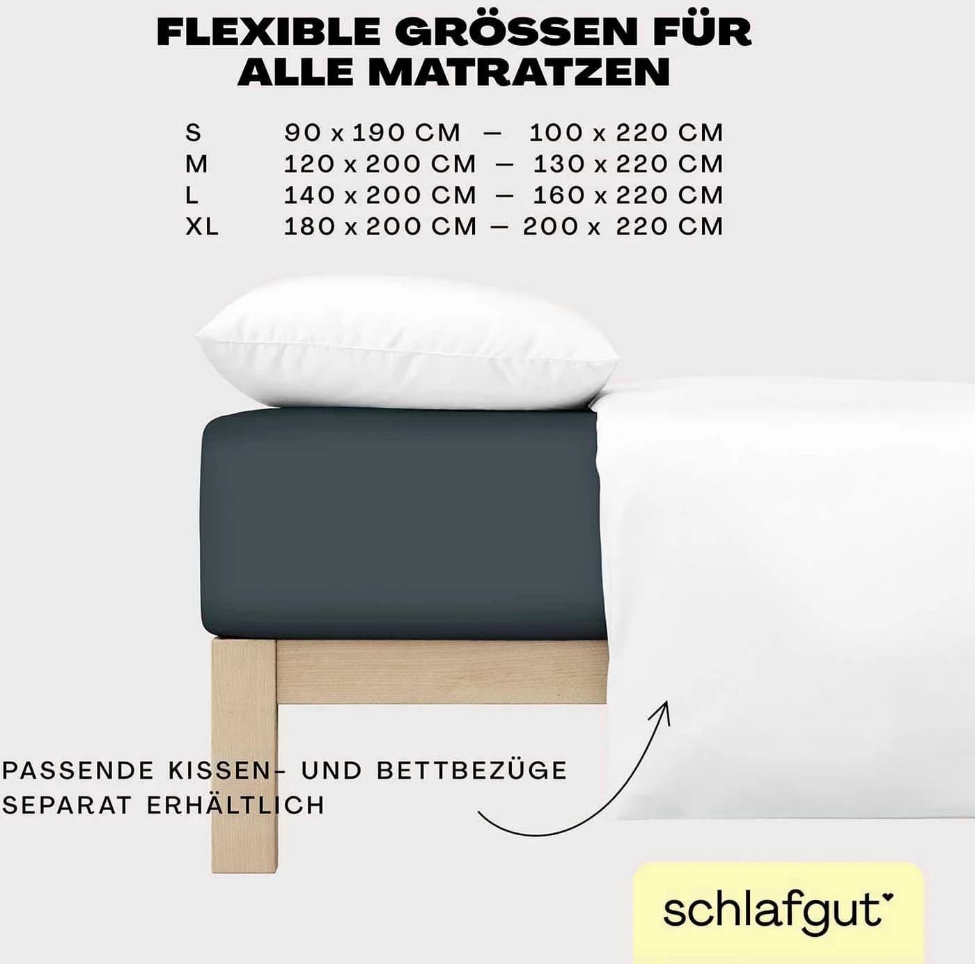 Matheis Spannbettlaken EASY Jersey Grau Deep - Bild 5