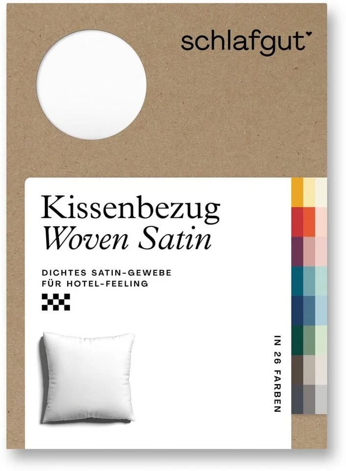 Schlafgut Kissenbezug Premium Woven Satin 300tc Uni Weiß - Bild 4