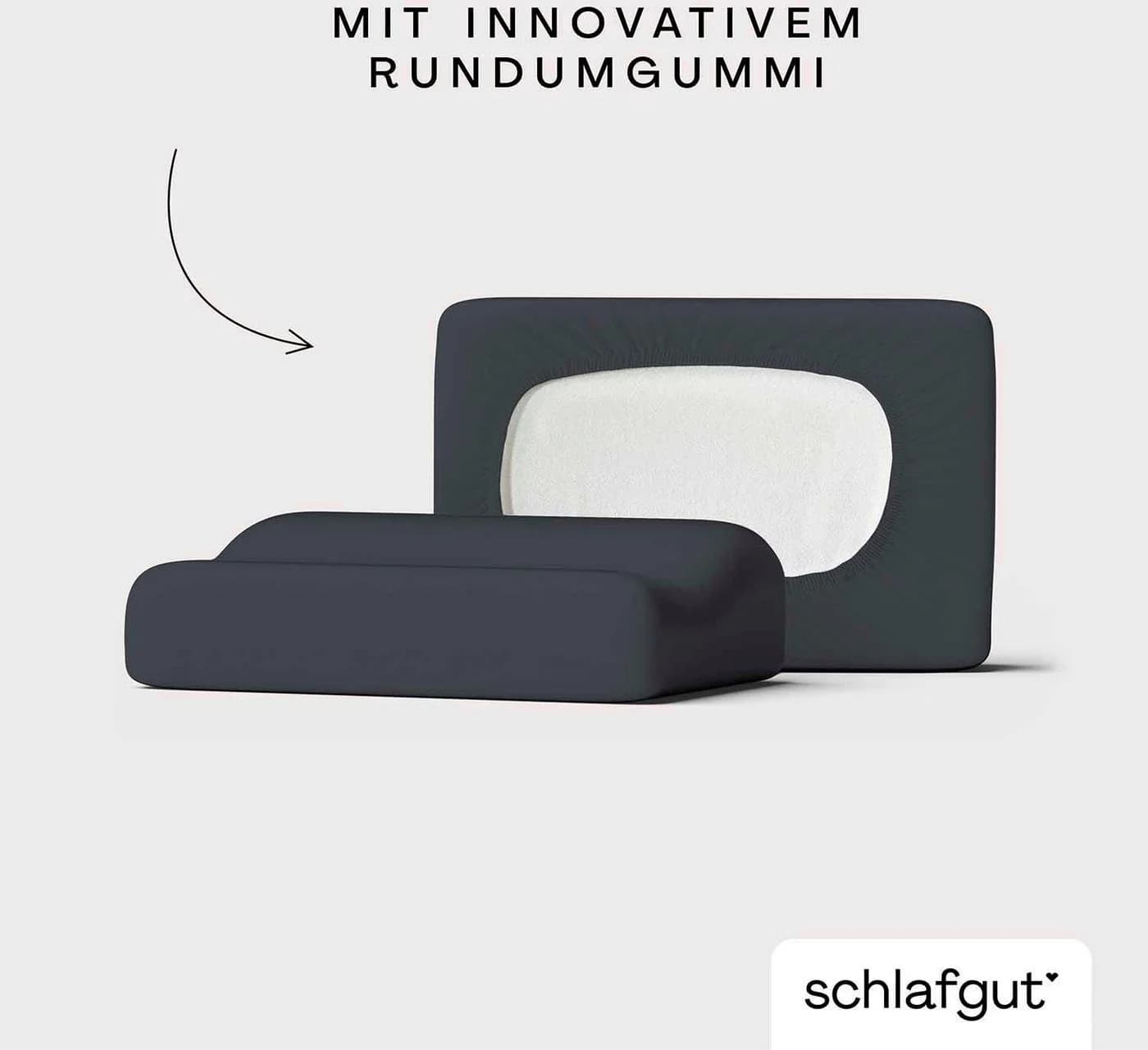 Schlafgut Pure Kissenbezug Grau Bio-Baumwolle mit Elasthan - Bild 4