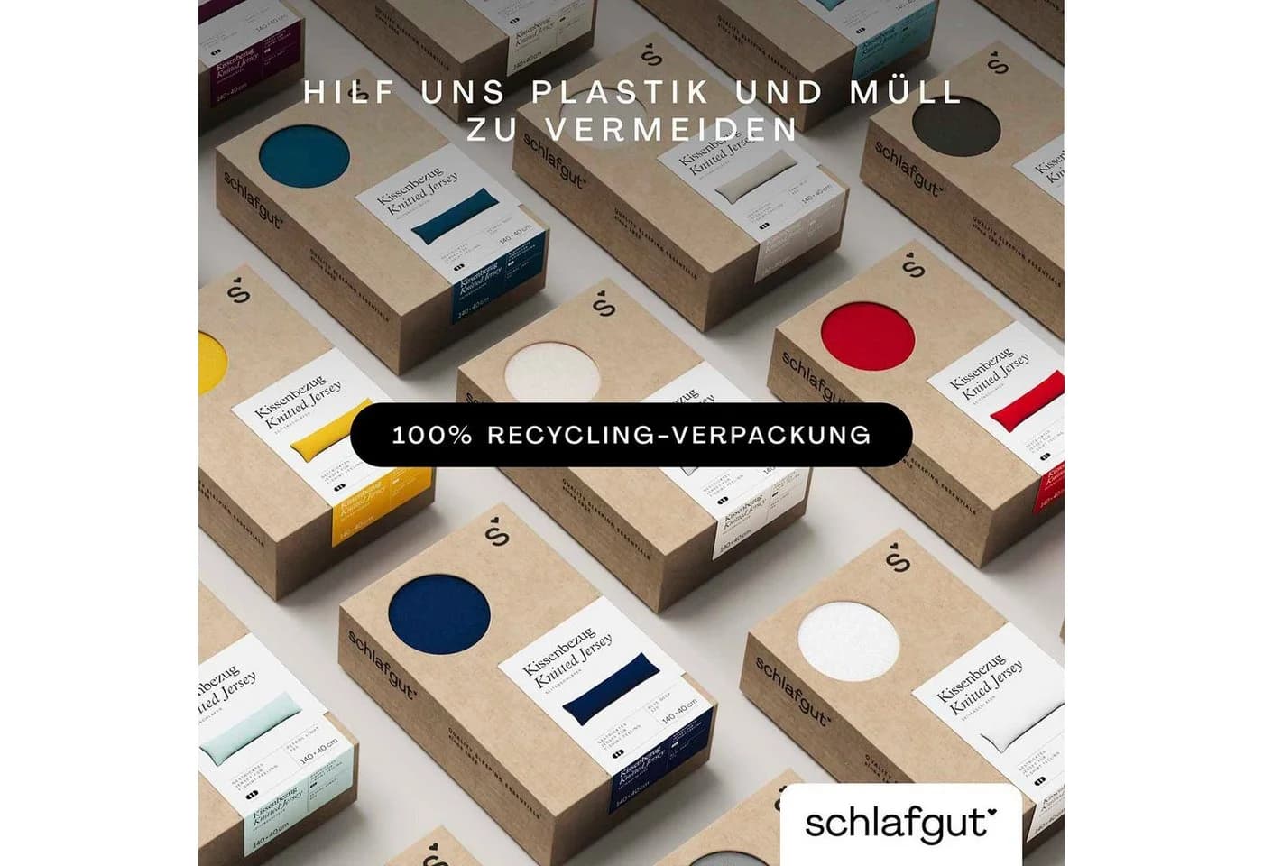Schlafgut Pure Seitenschläferkissenbezug Bio-Baumwolle Grau - Bild 5
